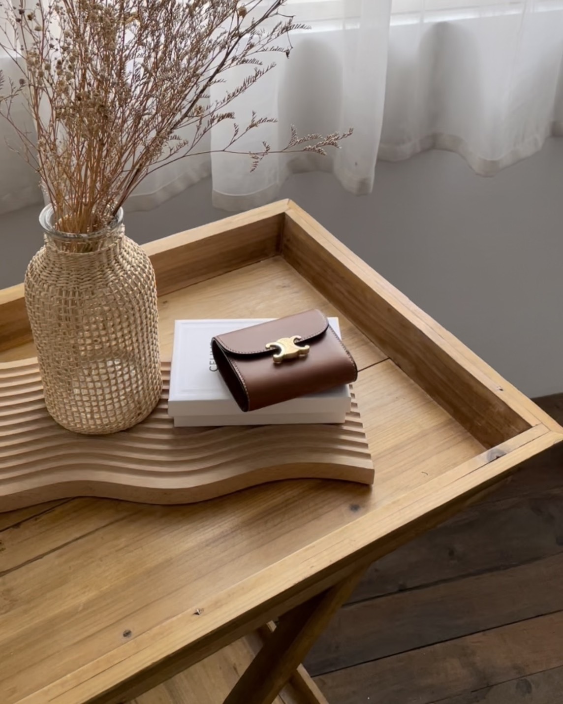 CELINE｜凱旋門短夾 焦糖色