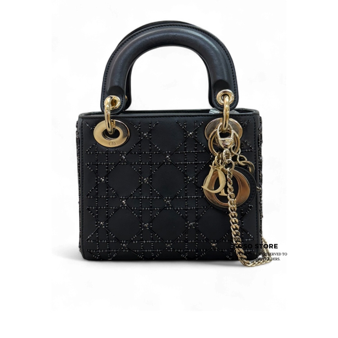 Dior Lady Dior Mini Bag - Black / Ghw