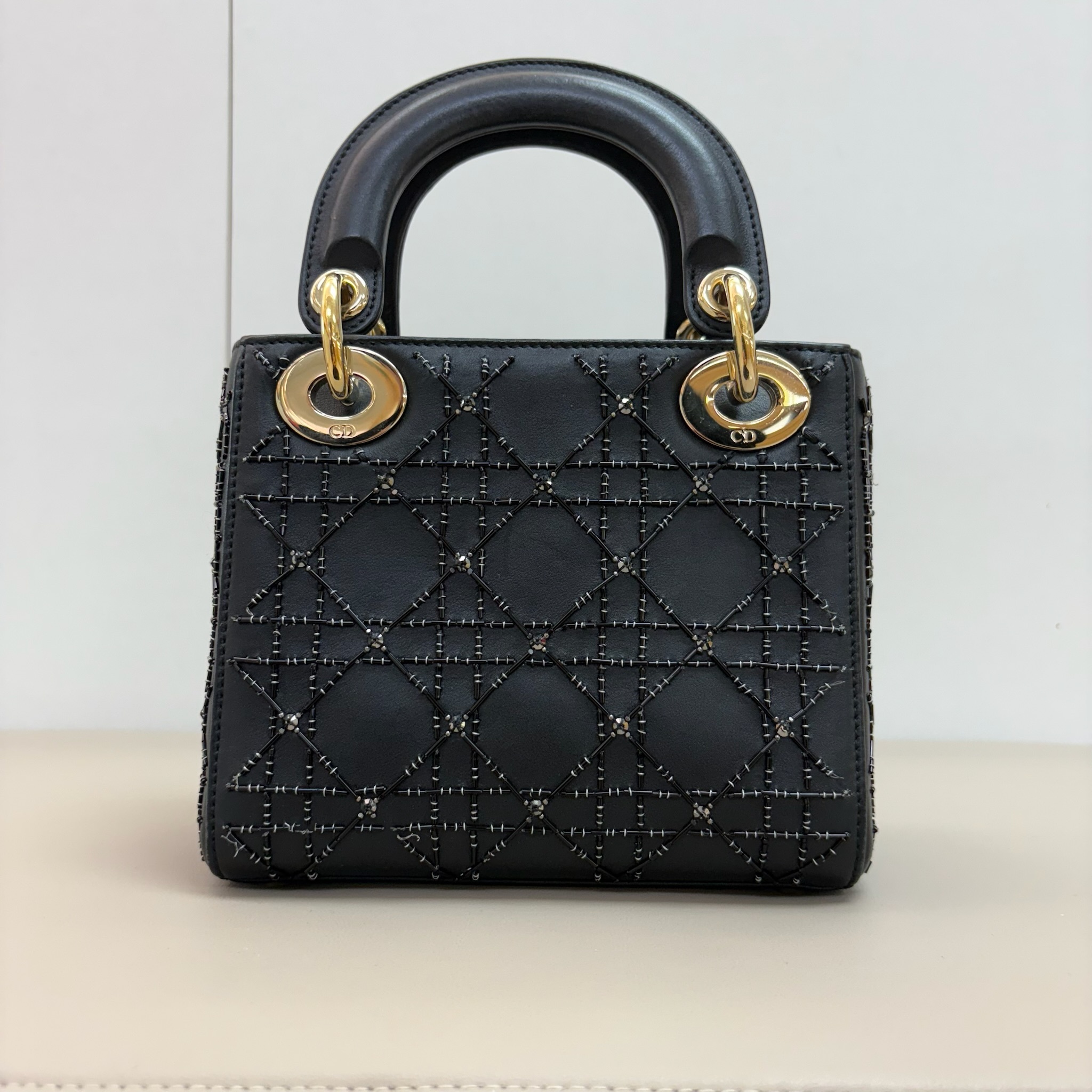Dior Lady Dior Mini Bag - Black / Ghw
