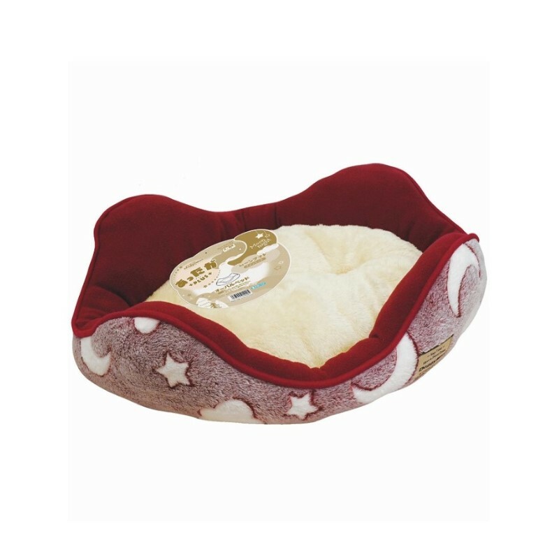 DoggyMan  酒紅星月 保暖附枕寵物窩