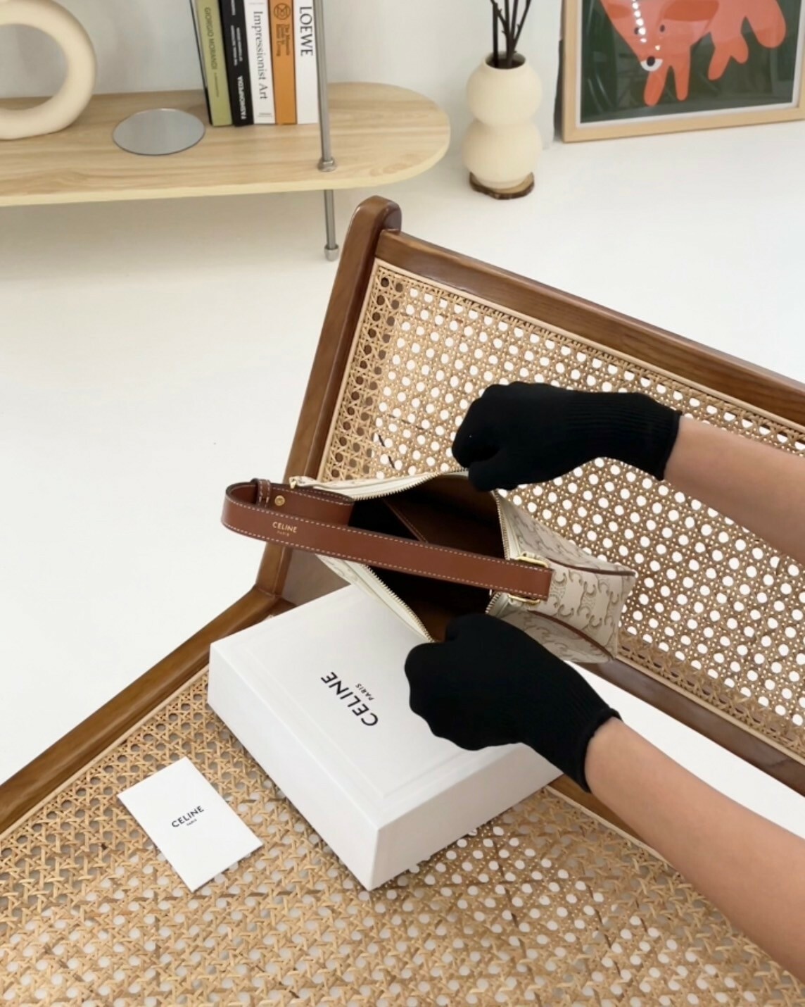 CELINE｜AVA 腋下包 白老花