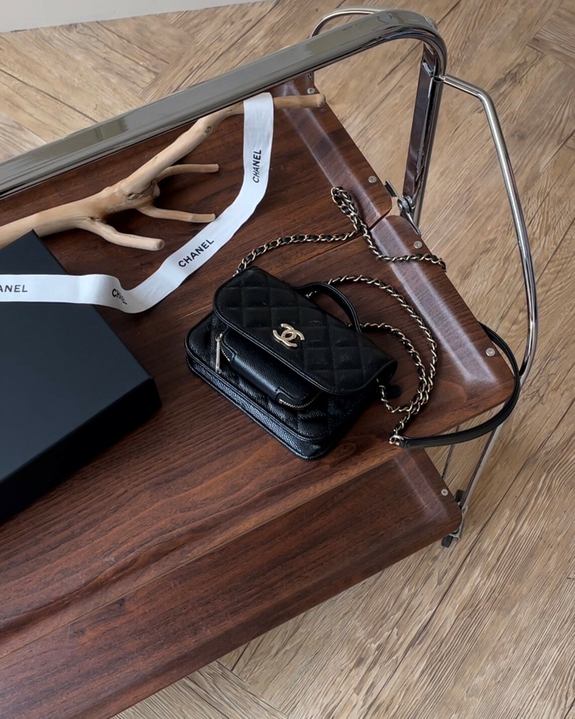 CHANEL｜迷你郵差包 黑色