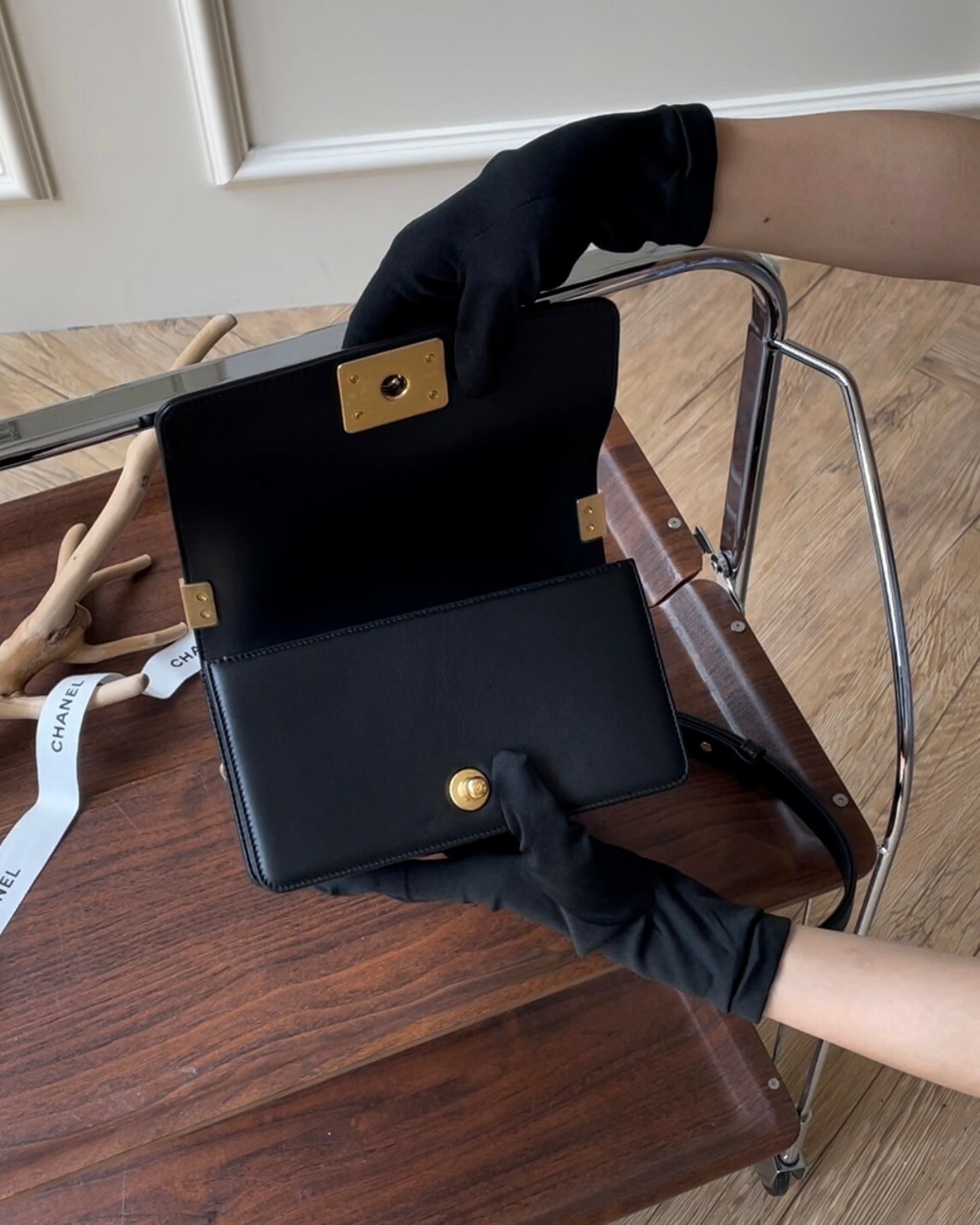 CHANEL｜BOY20 鏈條包 黑金