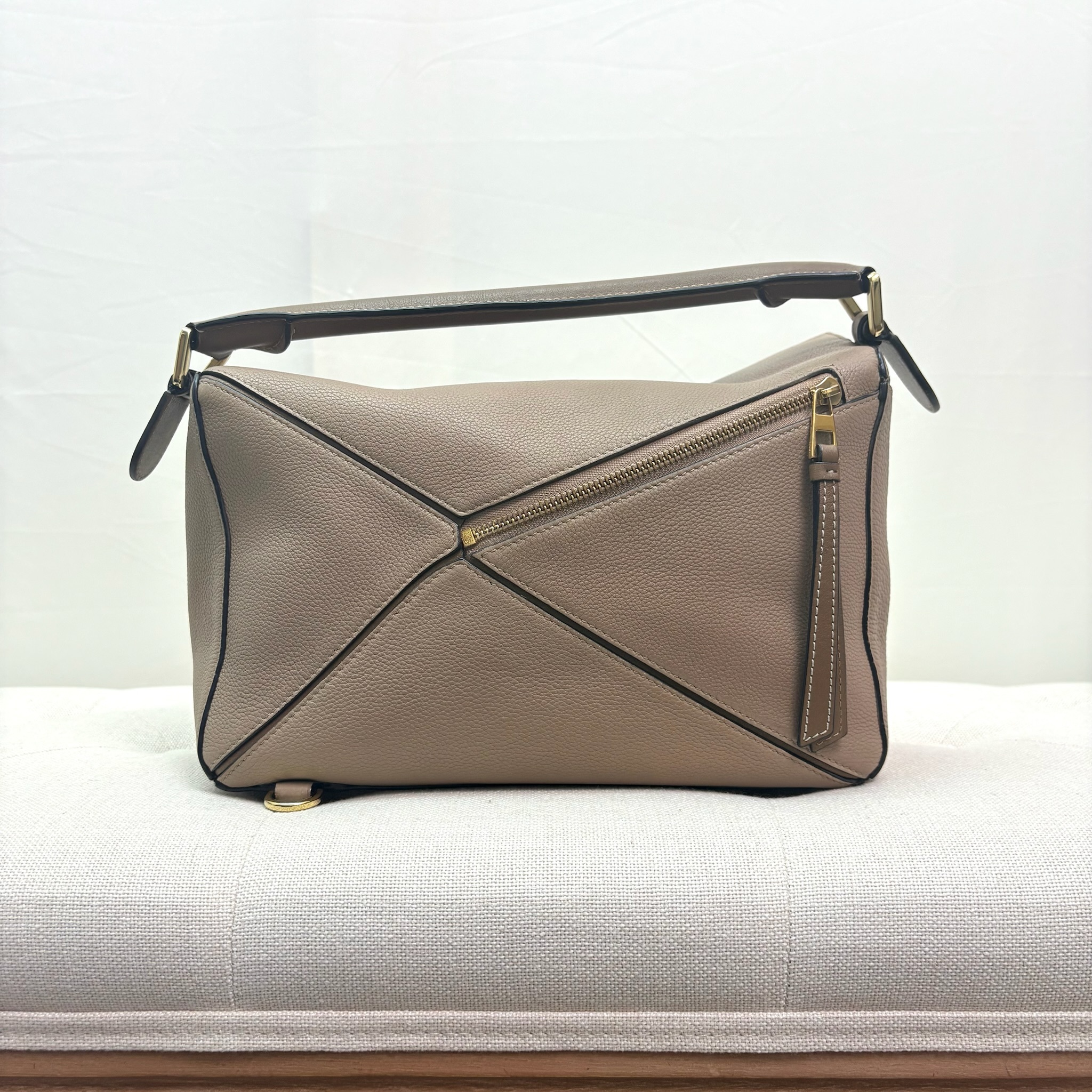 Loewe Puzzle Bag Medium Bag - Sand / Ghw