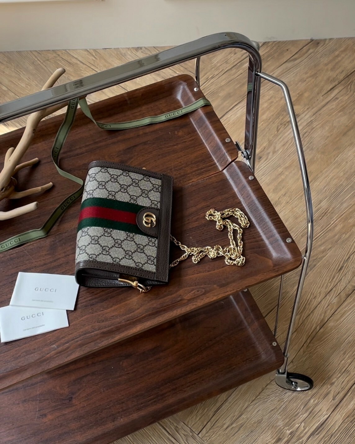 GUCCI｜GG 迷你夾子包 經典老花