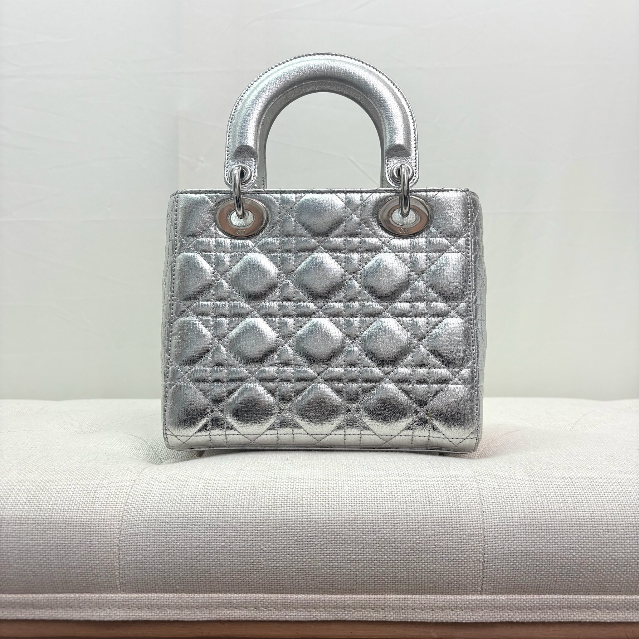 Dior Lady Dior Small Bag - Silver / Shw
