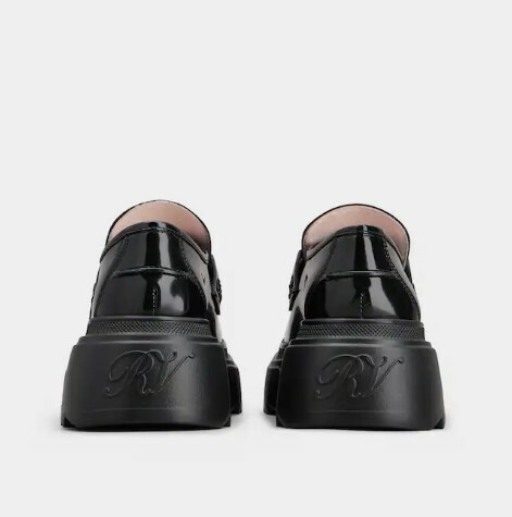 SRV08001 ROGER VIVIER Wallaviv鑽扣皮革樂福鞋黑色 #RVW71036400MRKB999 (E)