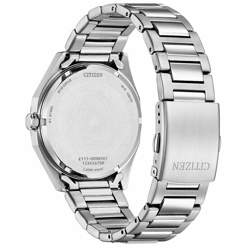 萬年鐘錶 - Citizen 星辰錶  光動能系列  八角錶殼經典黑面不鏽鋼男錶 BM7630-80E  錶徑41MM