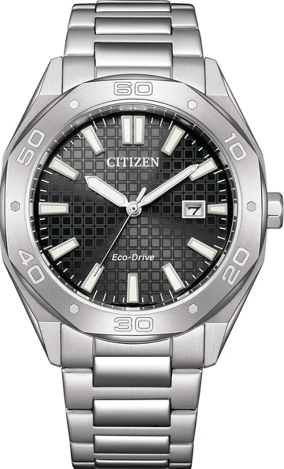 萬年鐘錶 - Citizen 星辰錶  光動能系列  八角錶殼經典黑面不鏽鋼男錶 BM7630-80E  錶徑41MM