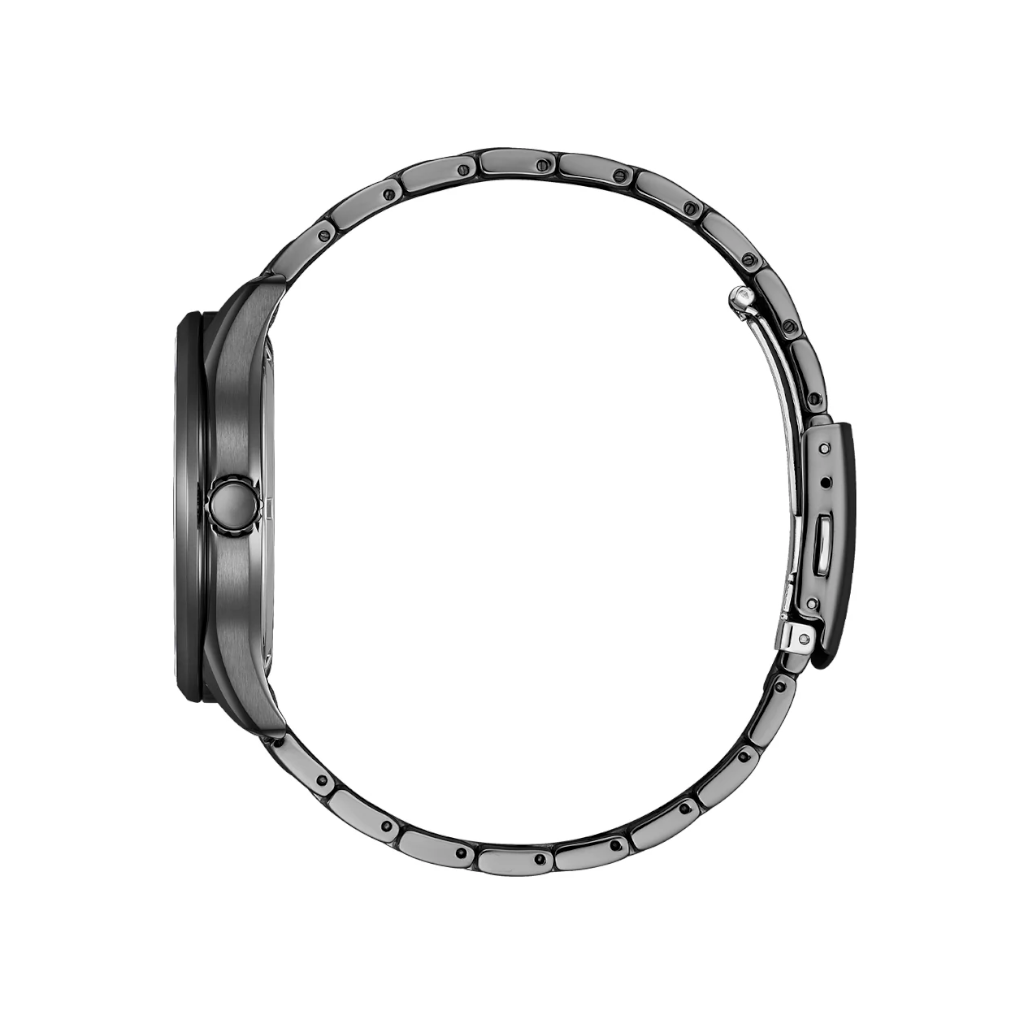 萬年鐘錶 - Citizen 星辰錶  光動能系列  全黑款藍面商務系不鏽鋼男錶 BM7567-50L  錶徑41MM