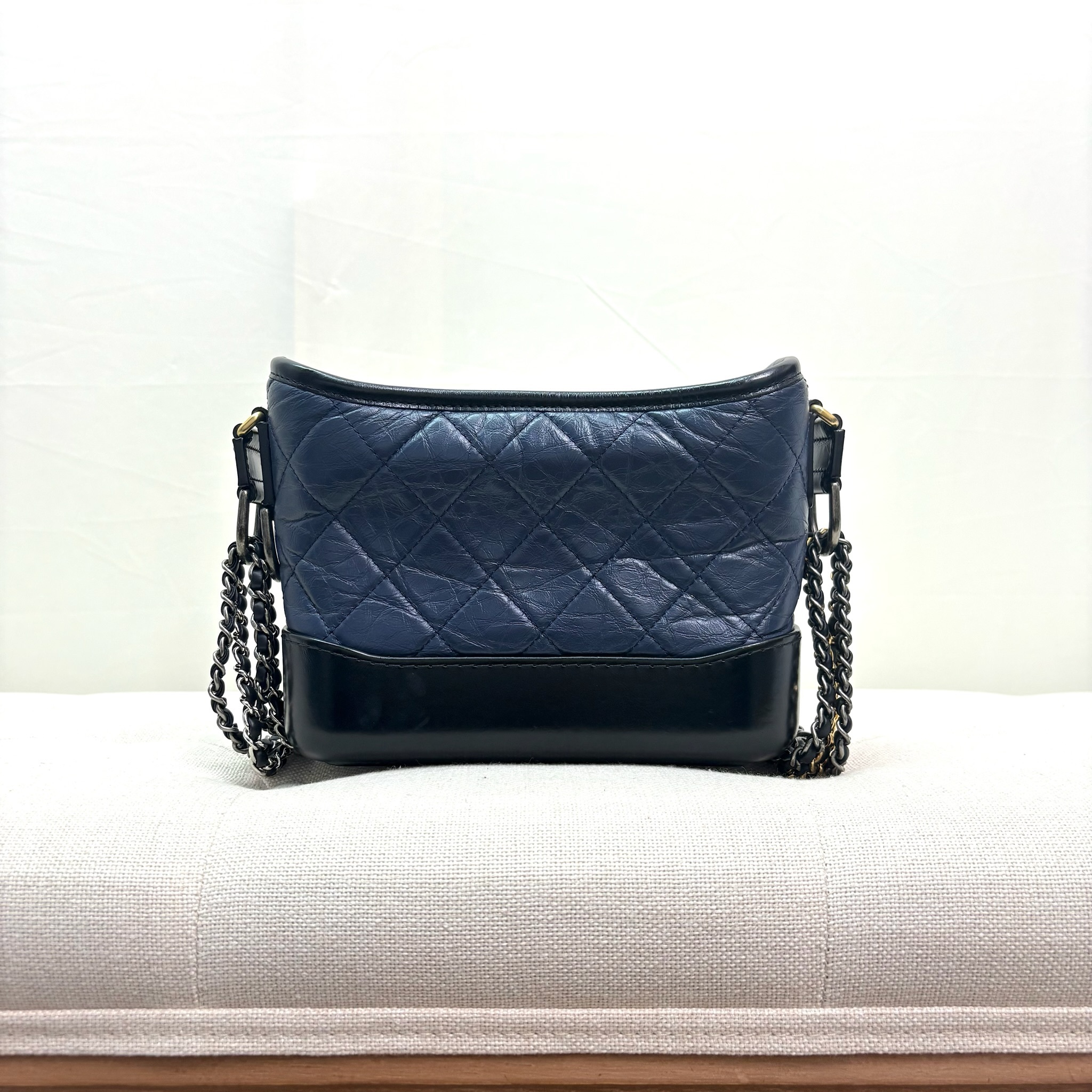 Chanel Gabrielle Hobo Small Bag - Navy / Gold&Silver