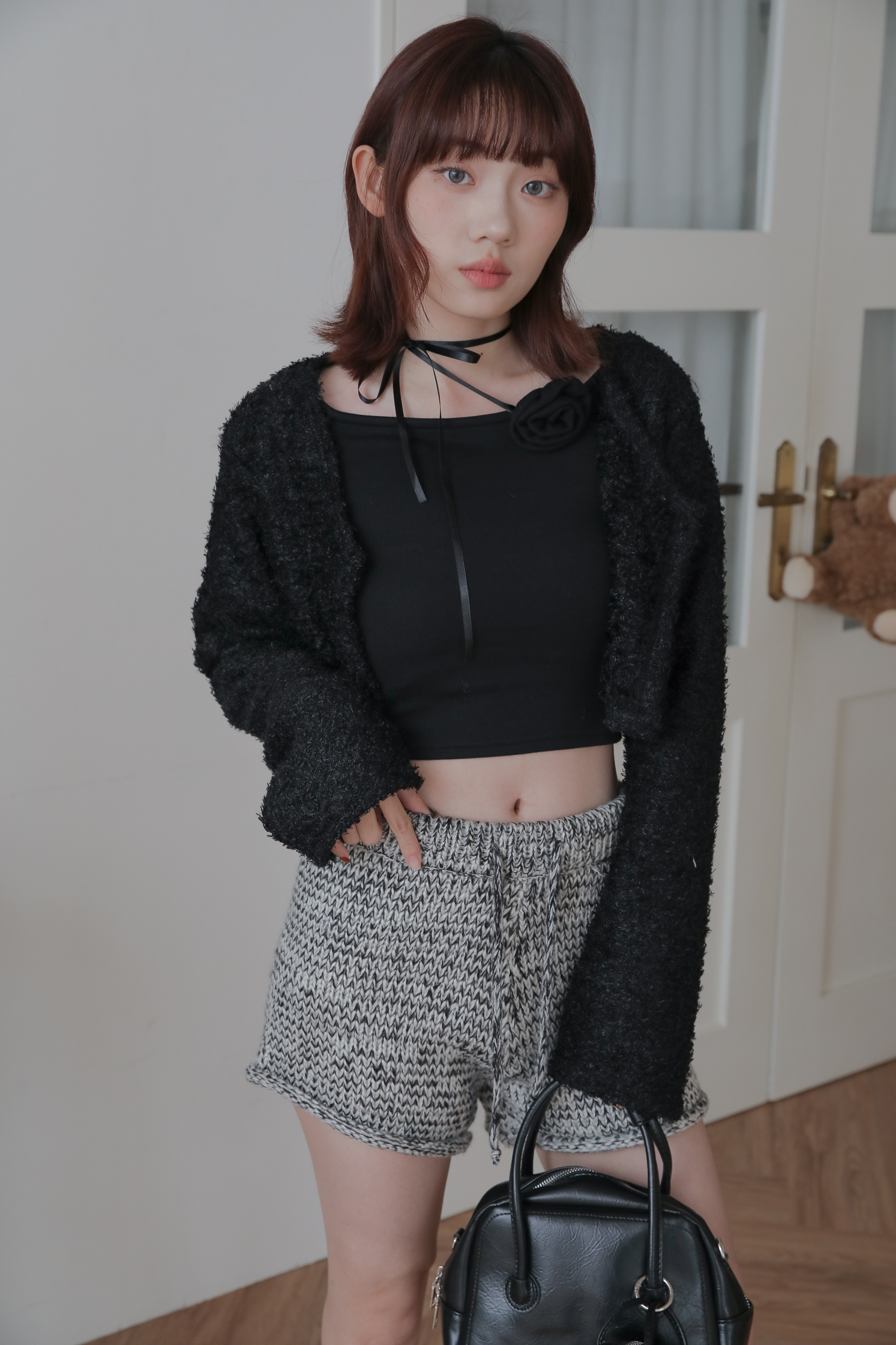 Corsage Off Shoulder Top #平口上衣