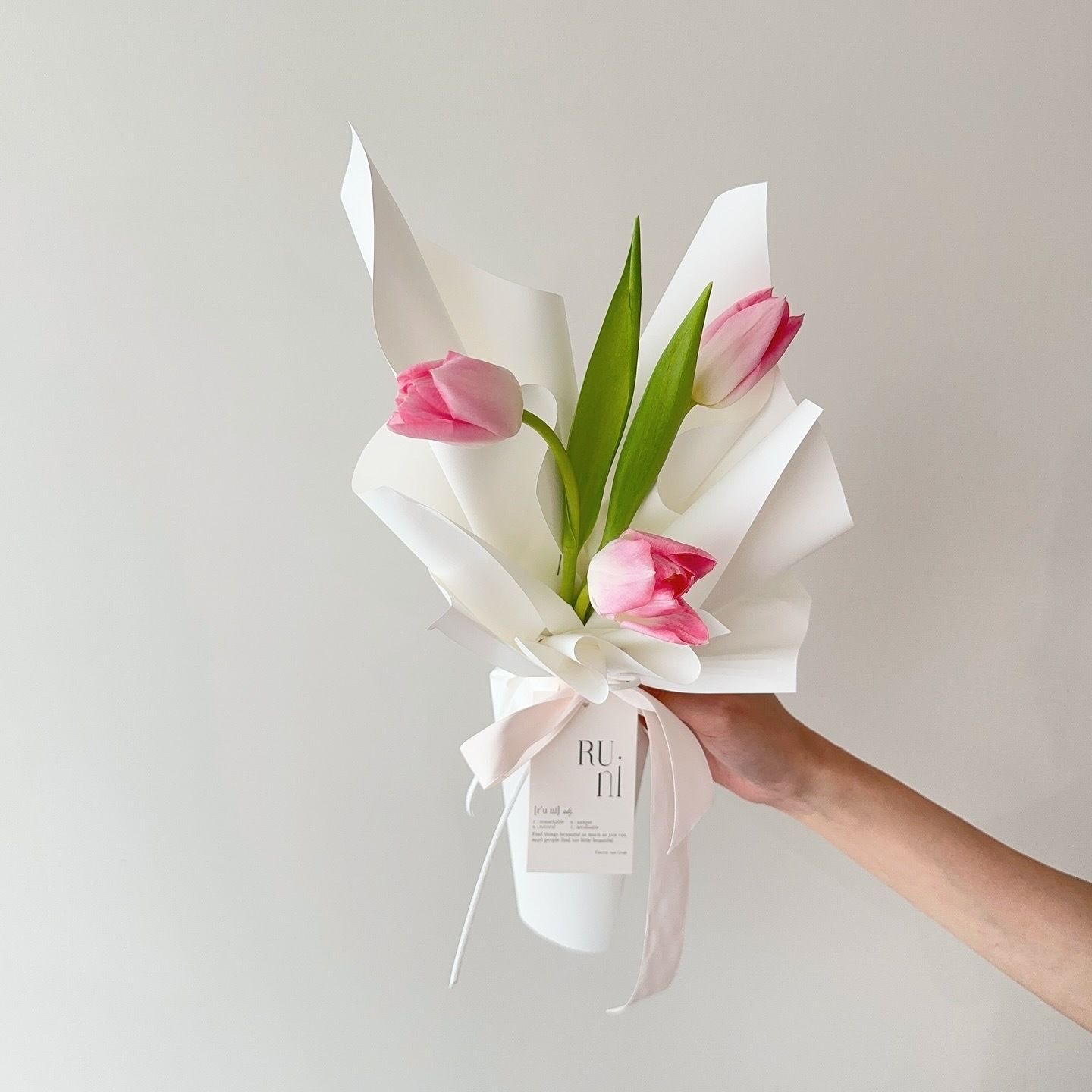 柔粉之戀-純鬱金香花束