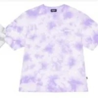 [S] NERDY TIE-DYING 1/2 SLEEVE T-SHIRT,PURPLE, PNEU22KG091704 (SN473)