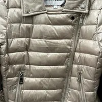 [S] DKNY MOTO STYLE PUFFER JACKET,CHAMPAGNE GOLD, DJ4J6018-I2U [FINAL SALE] (SD1139)