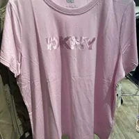 [S] DKNY SMALL SLEEVE CREW NECK SATIN LOGO TEE,PINK LAVENDER, DP4T9958-GX0 (SD1142)