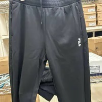 [S] FILA POLYSPAN TRAINING JOGGING PANTS,BLACK, FS2FPF1202M-BLK (SFL509)