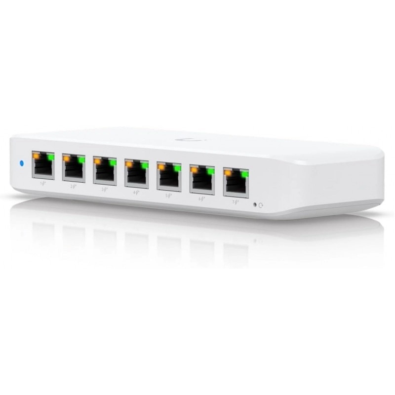 Ubiquiti UniFi Switch Ultra 210W 交換器｜8埠 GbE（7×PoE+）L2 網管（USW‑Ultra‑210W）