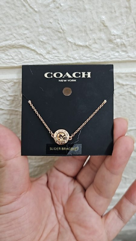 S] COACH F67072 OPEN CIRCLE SLIDER BRACELET,ROSE GOLD