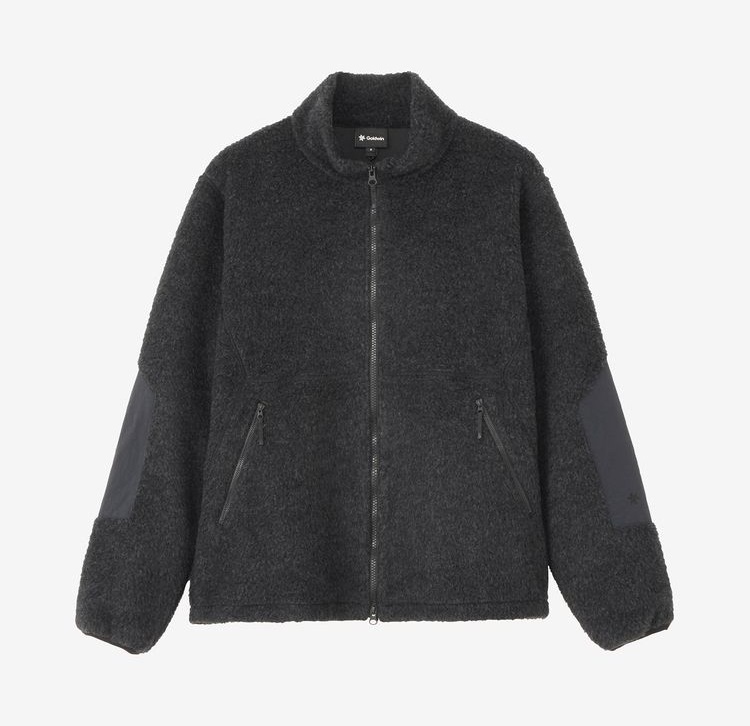 GOLDWIN WOOL BOA FLEECE FULL ZIP JACKET (UNISEX) - CHARCOAL PRE ORDER ITEM (預訂中)