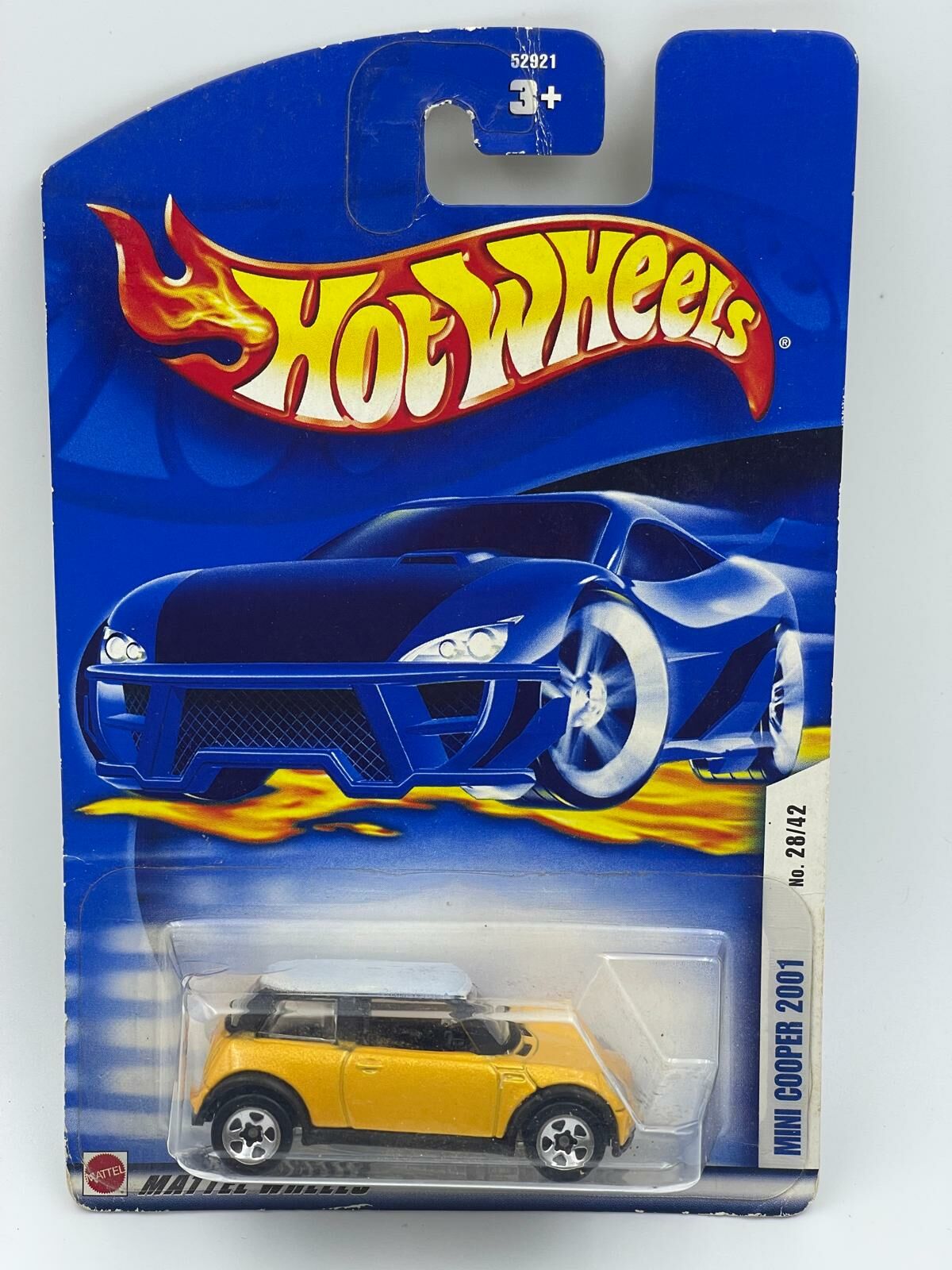 HOT WHEELS MINI COOPER 2001 YELLOW