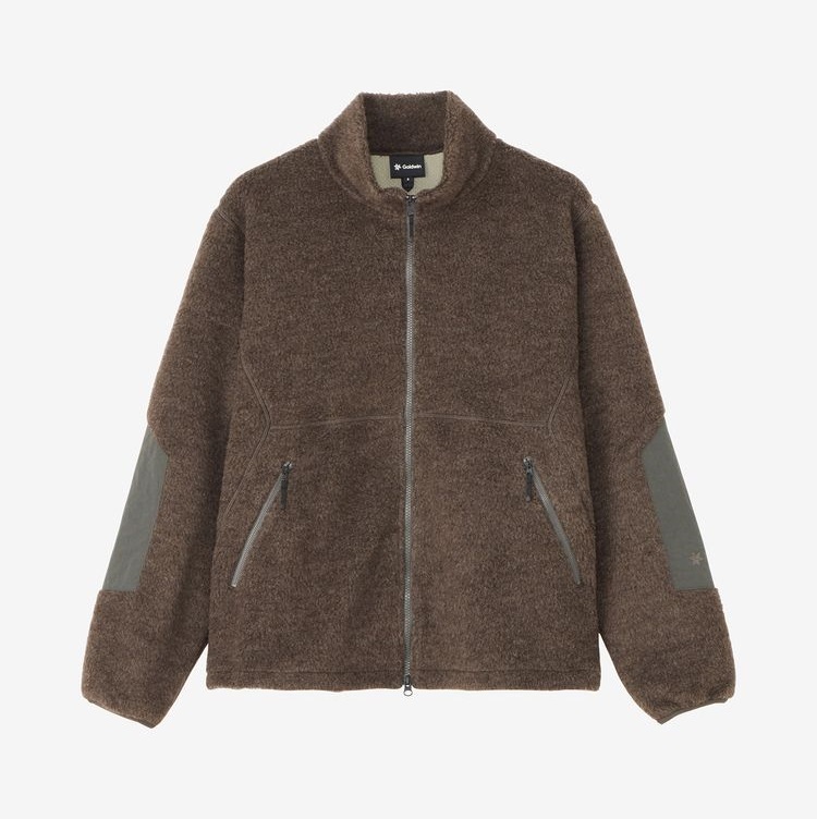 GOLDWIN WOOL BOA FLEECE FULL ZIP JACKET (UNISEX) - BROWN PRE ORDER ITEM (預訂中)