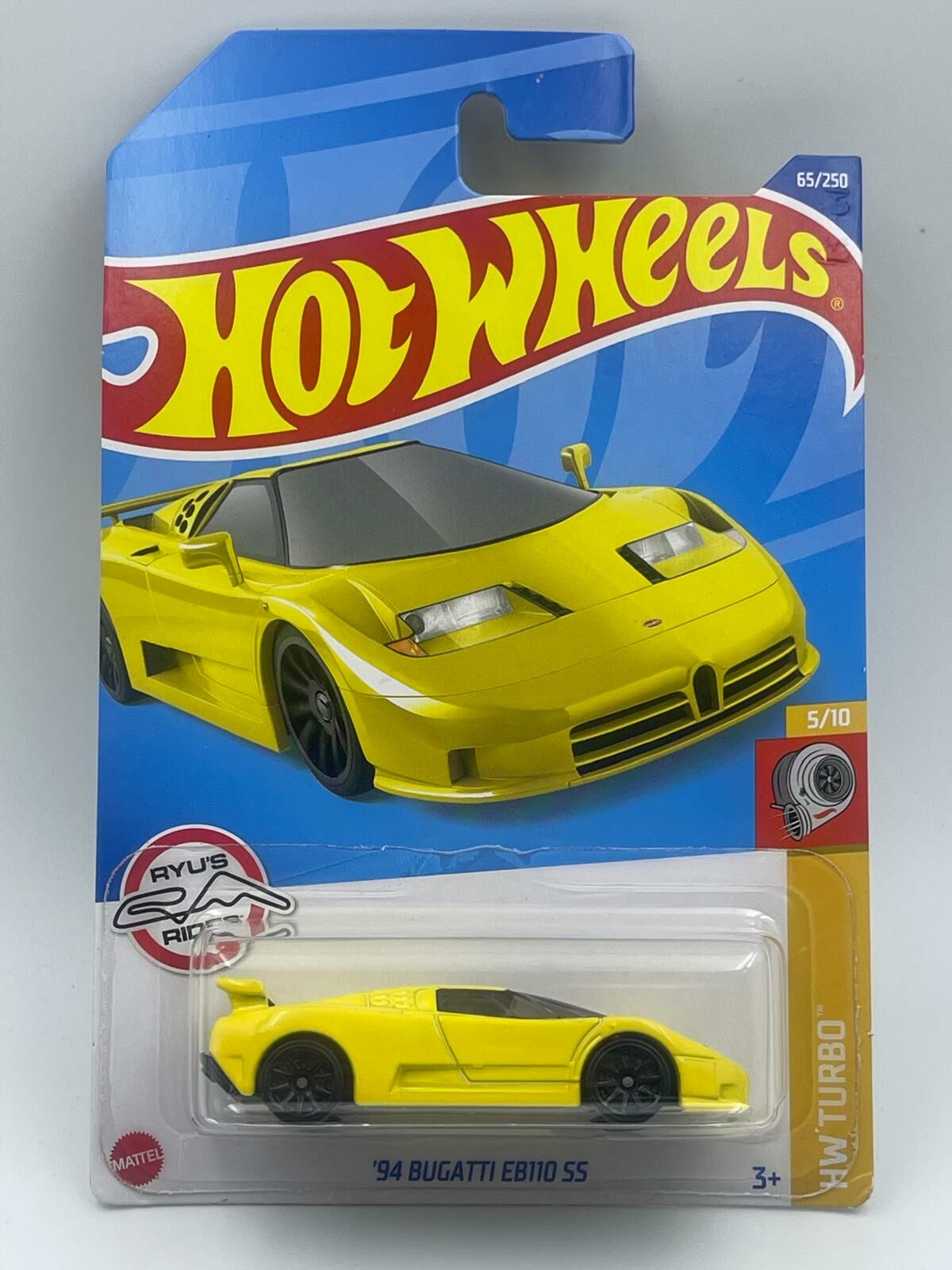 HOT WHEELS '94 BUGATTI EB110 SS YELLOW