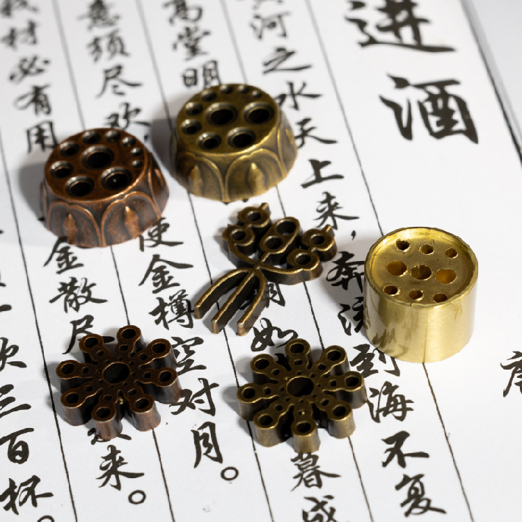 金銅香插【臥香、無黏香適用】