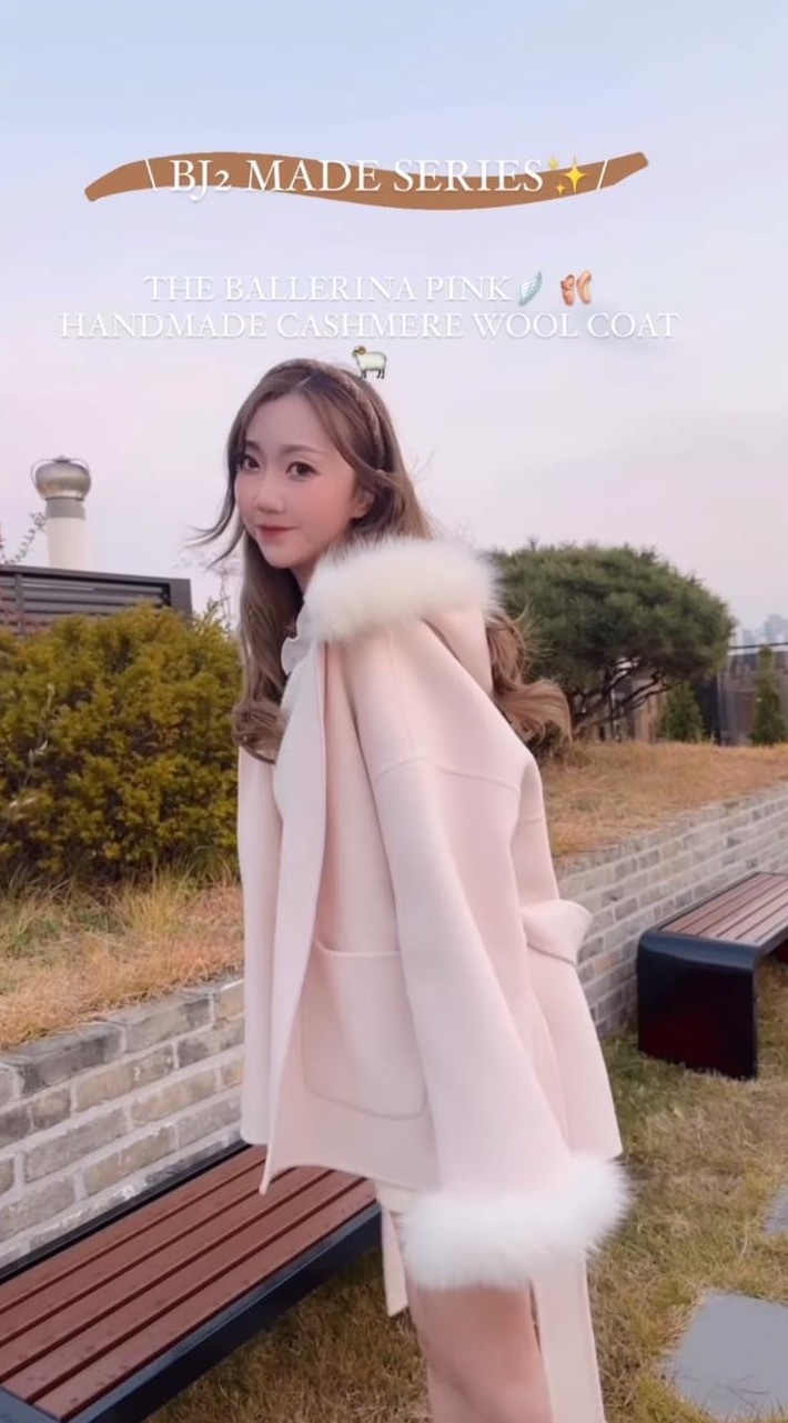 *BJ2 MADE SERIES* THE BALLERINA PINK CASHMERE + WOOL COAT 2024