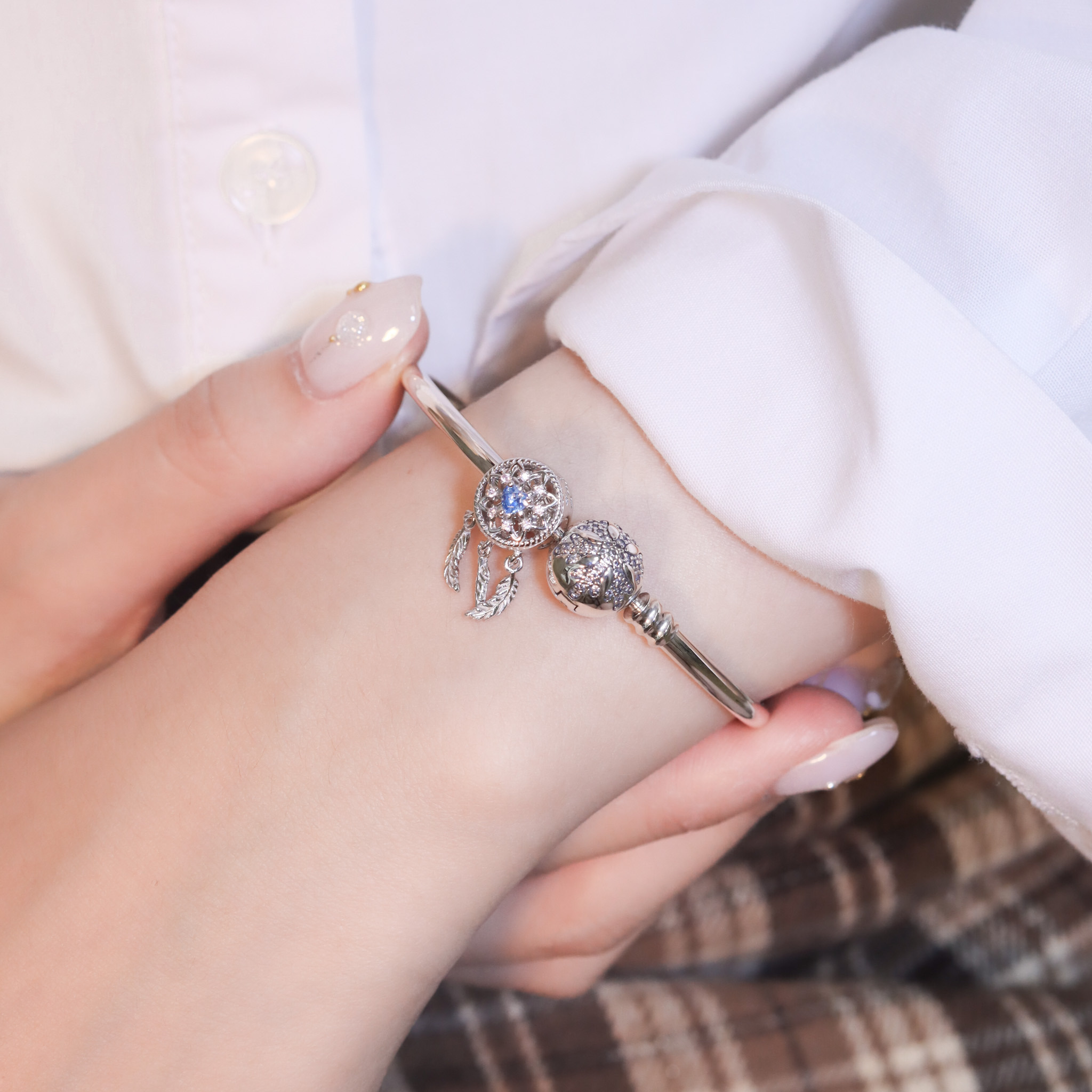 | 925銀 | 漫藍小夢盪漾手鐲 | BR1209 |