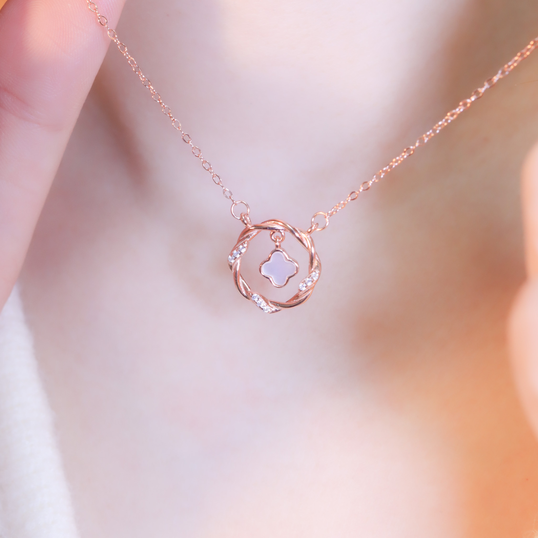 | 925純銀・玫瑰金 | 身後是幸福項鍊 | NE1176 |