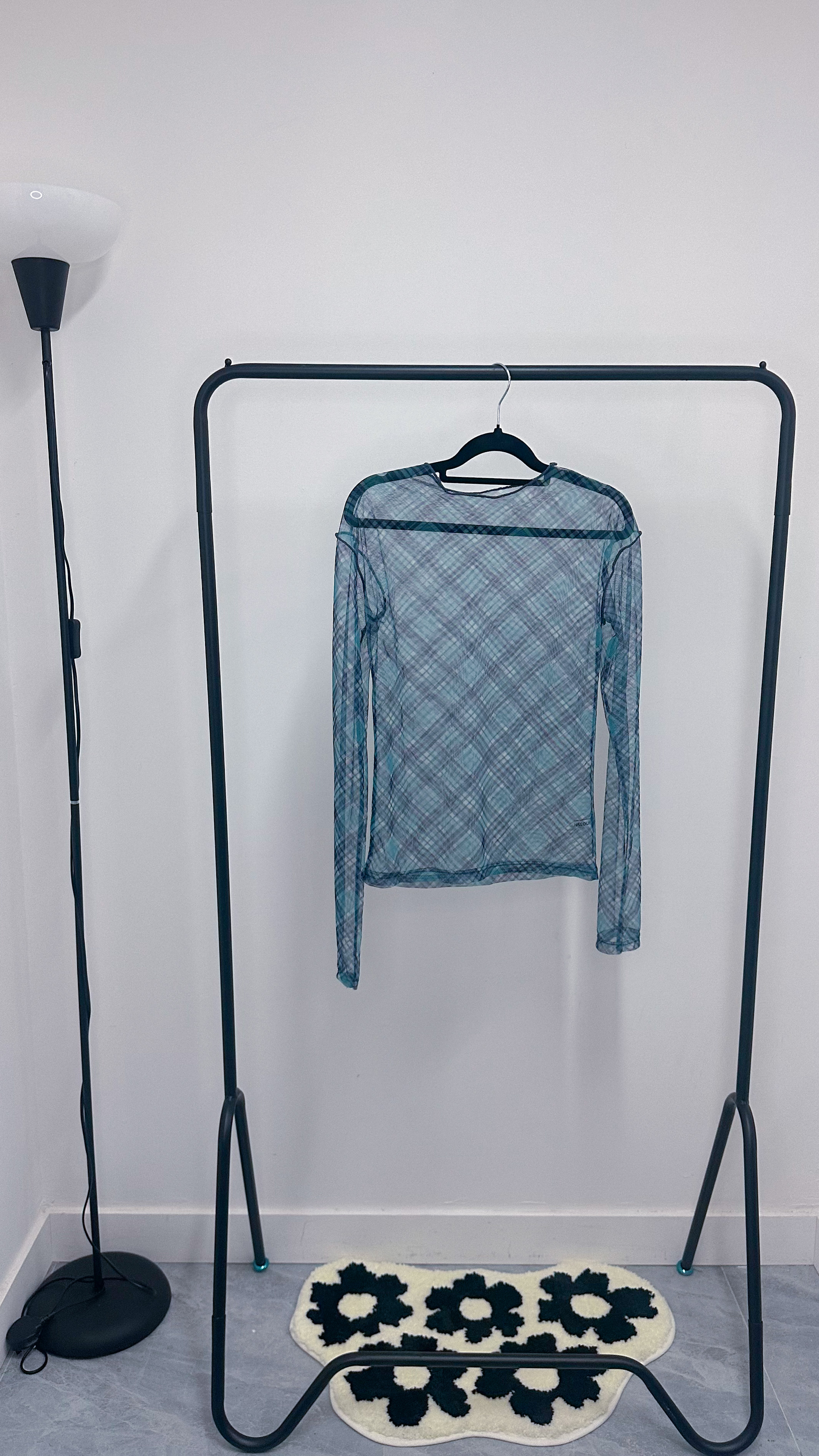 藍色英倫格紋內搭