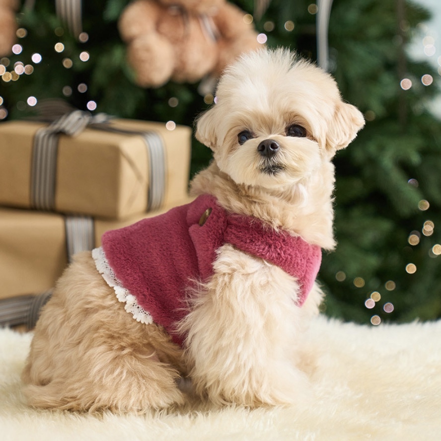 毛茸茸背心Bebe Fur Crop (Plum) 粉紅-It’s sunny outside