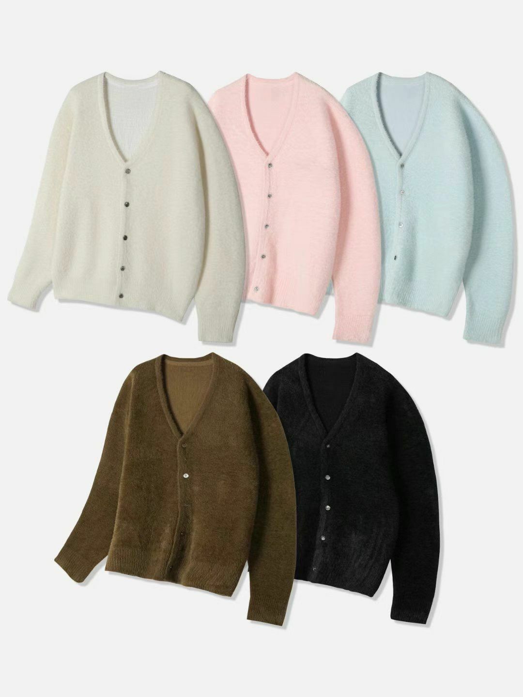 淨色開胸針織外套 JK2583