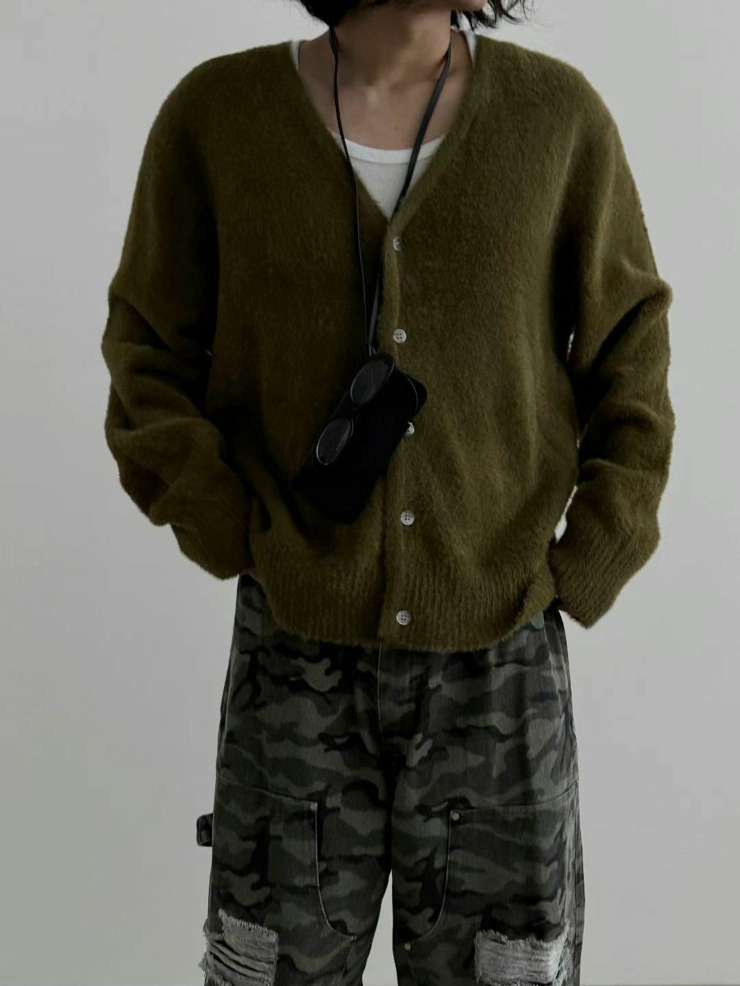 淨色開胸針織外套 JK2583