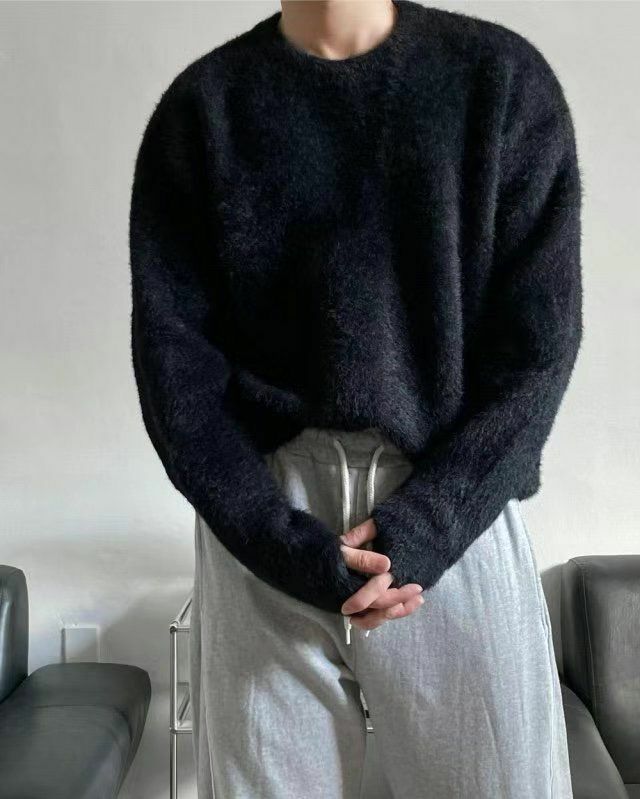 淨色圓領針織衫 T5625