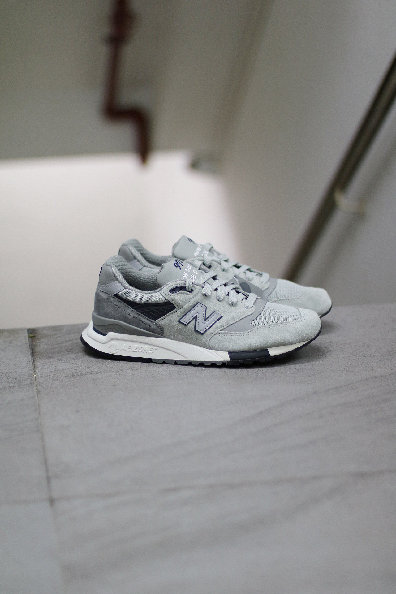 newbalance U998WT 26.0㎝/D Tênis Casual 998 Unissex Cinza - New Balance