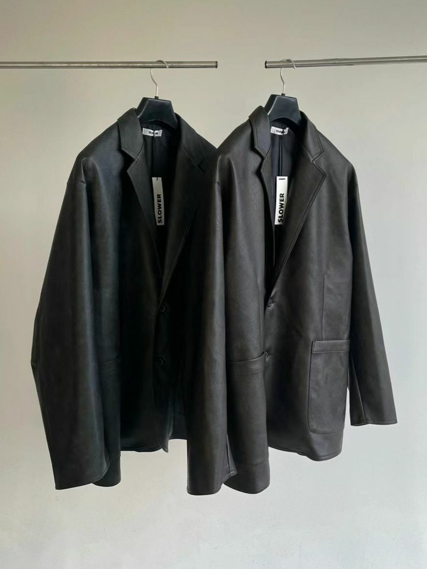 合成皮西裝褸 SLOWER-010JK