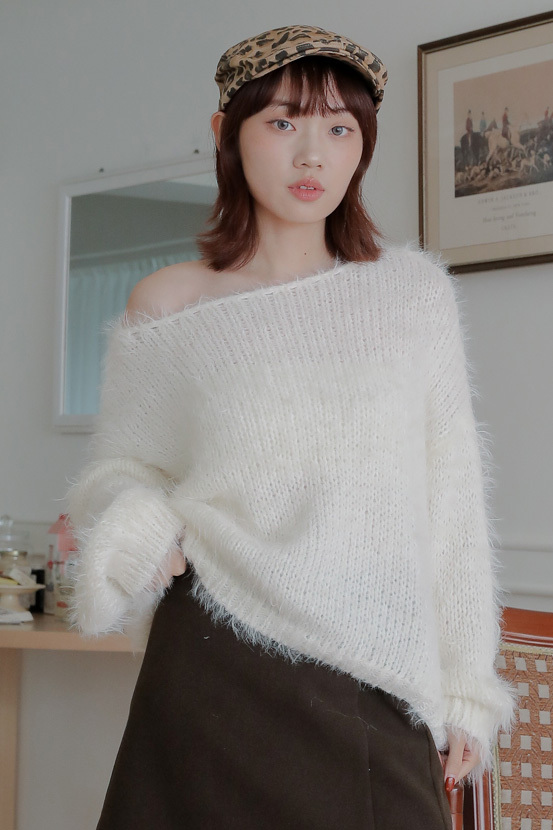 Furlong Knit Off Shoulder #平口毛衣