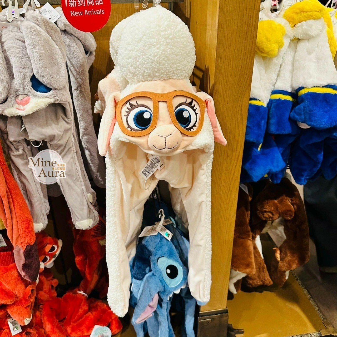 副市長 羊咩咩 Dawn Bellwether 絨毛大頭 造型 可動設計 頭套 保暖 帽子 動物方城市 Zootopia -上海迪士尼樂園