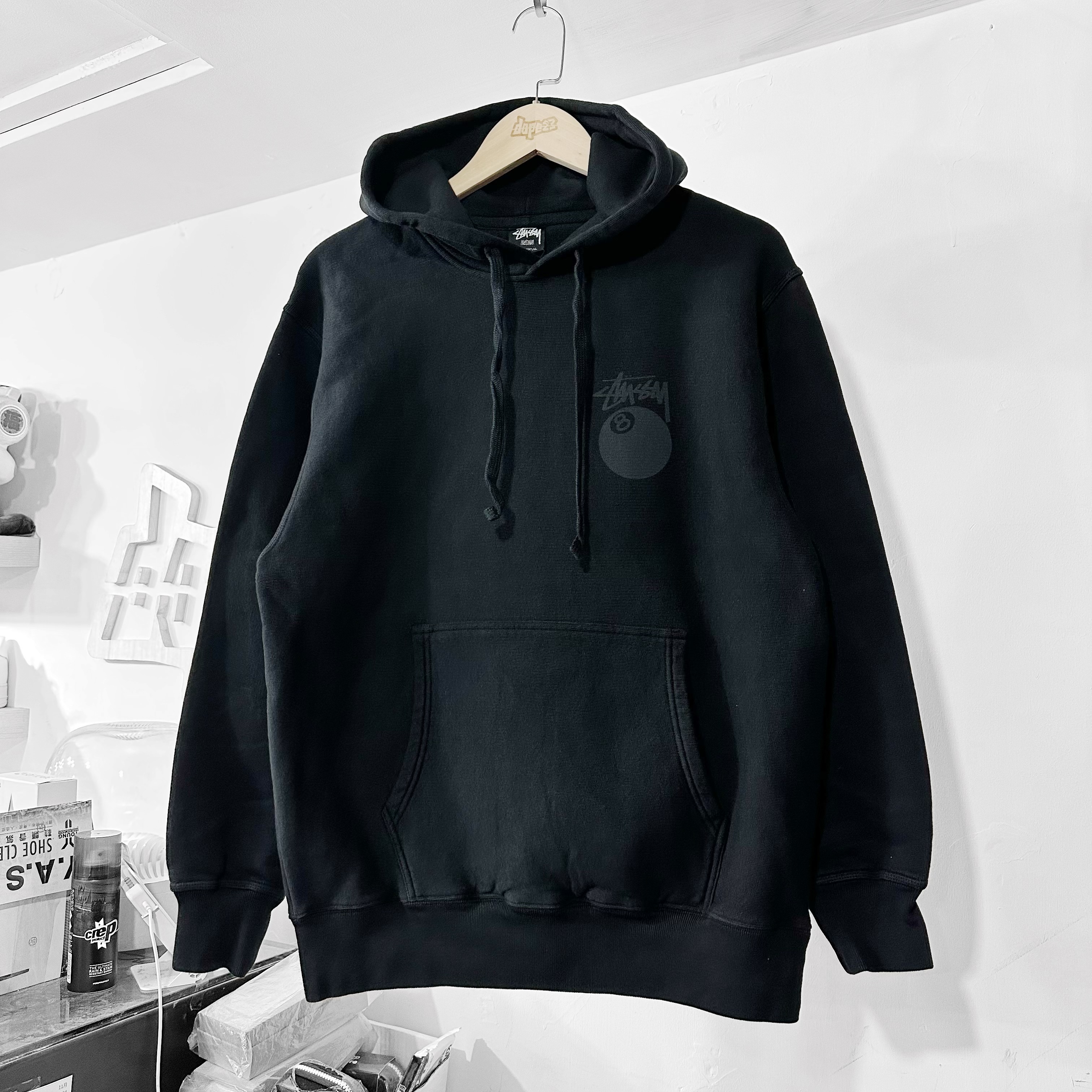 STUSSY FW24 8 BALL  HOODIE PIGMENT DYED 🎱Black