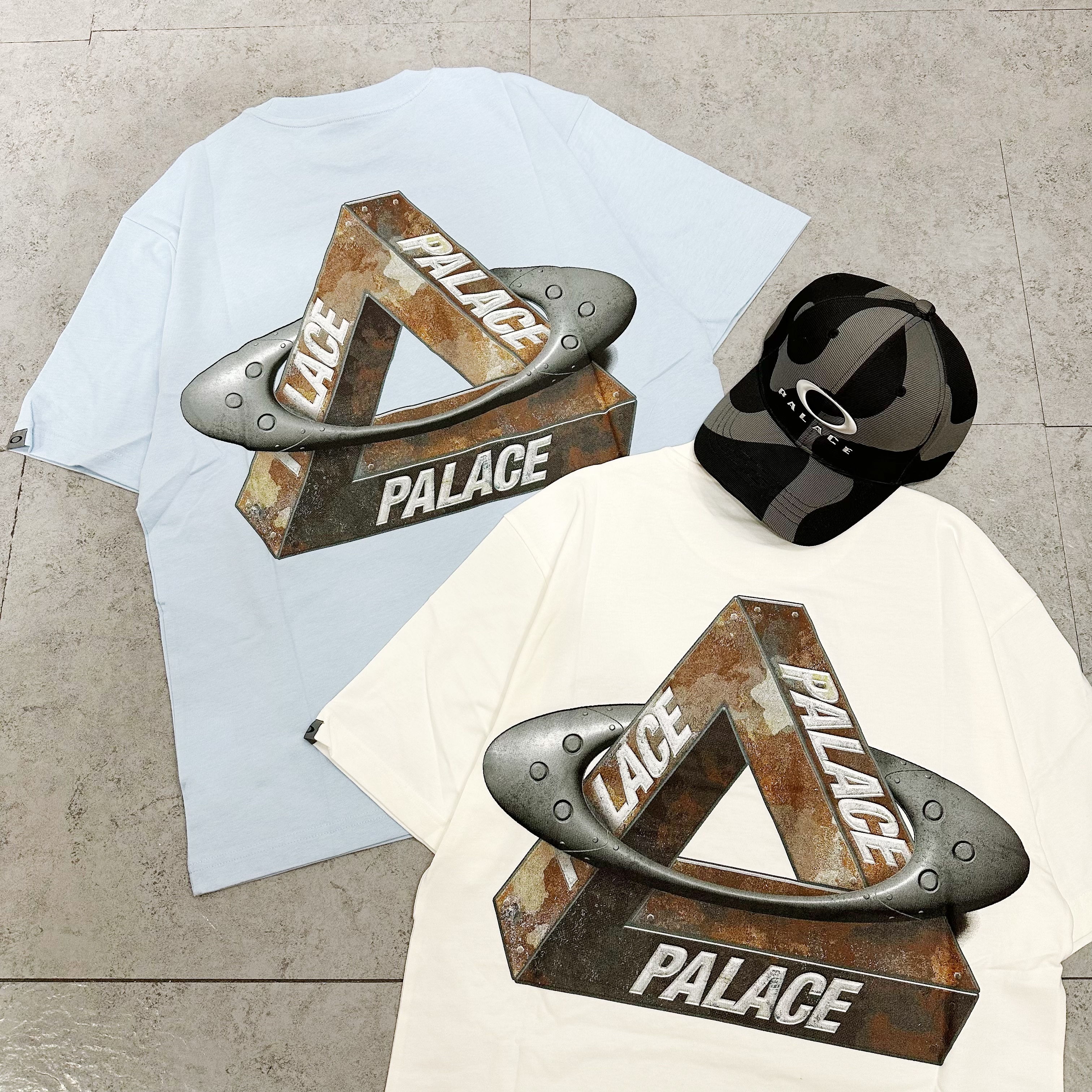 PALACE  Oakley T-Shirt (Blue) (White)