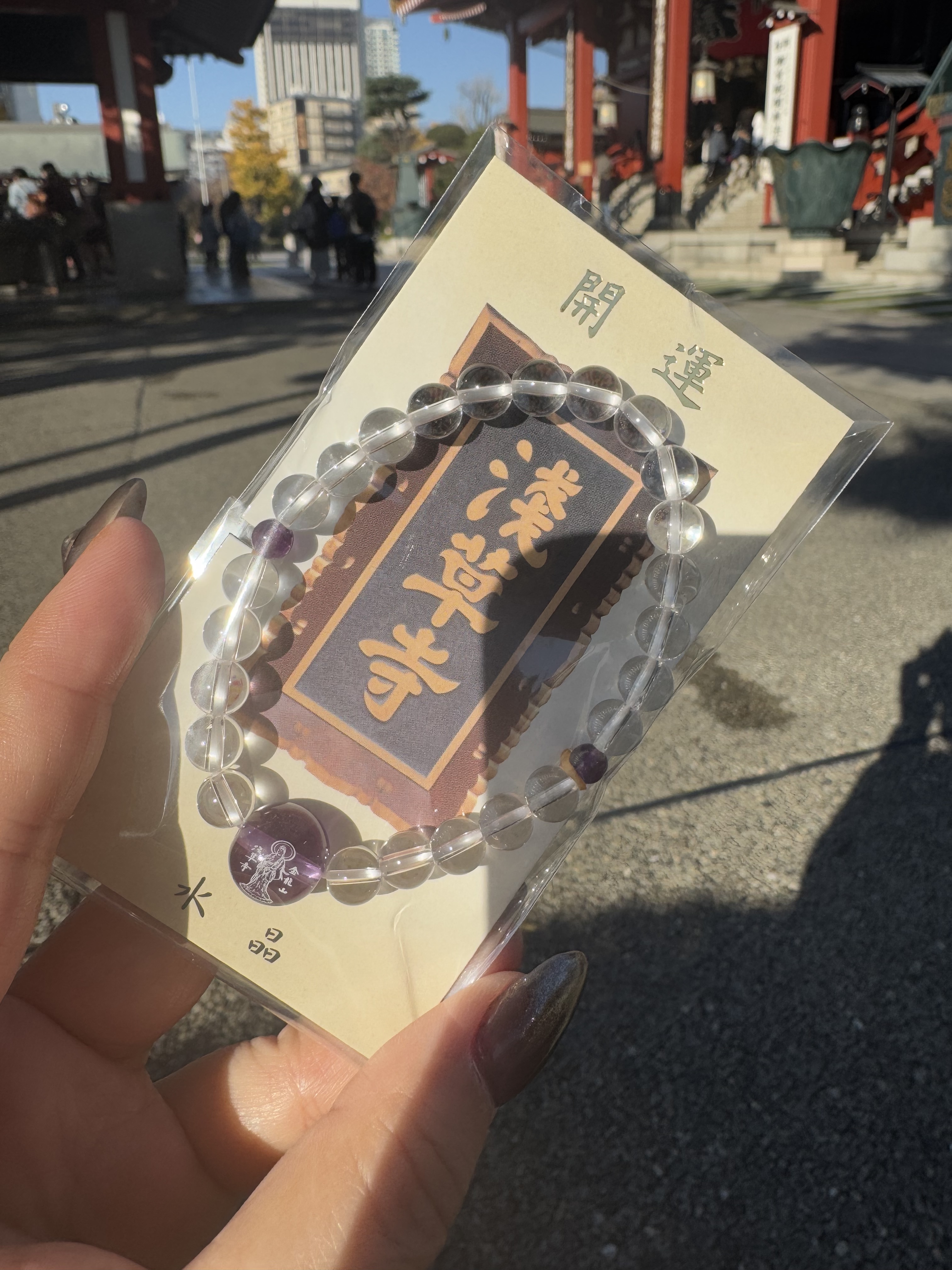 淺草寺 白水晶開運手串