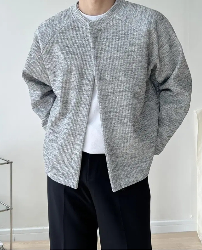 馬丁尼單扣八方開襟針織衫