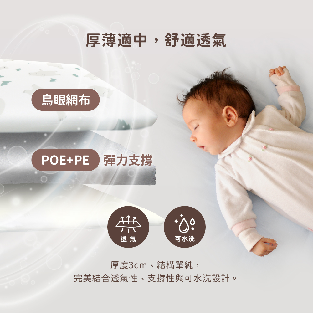 PAMABE多功能薄墊厚薄適中,舒適透氣