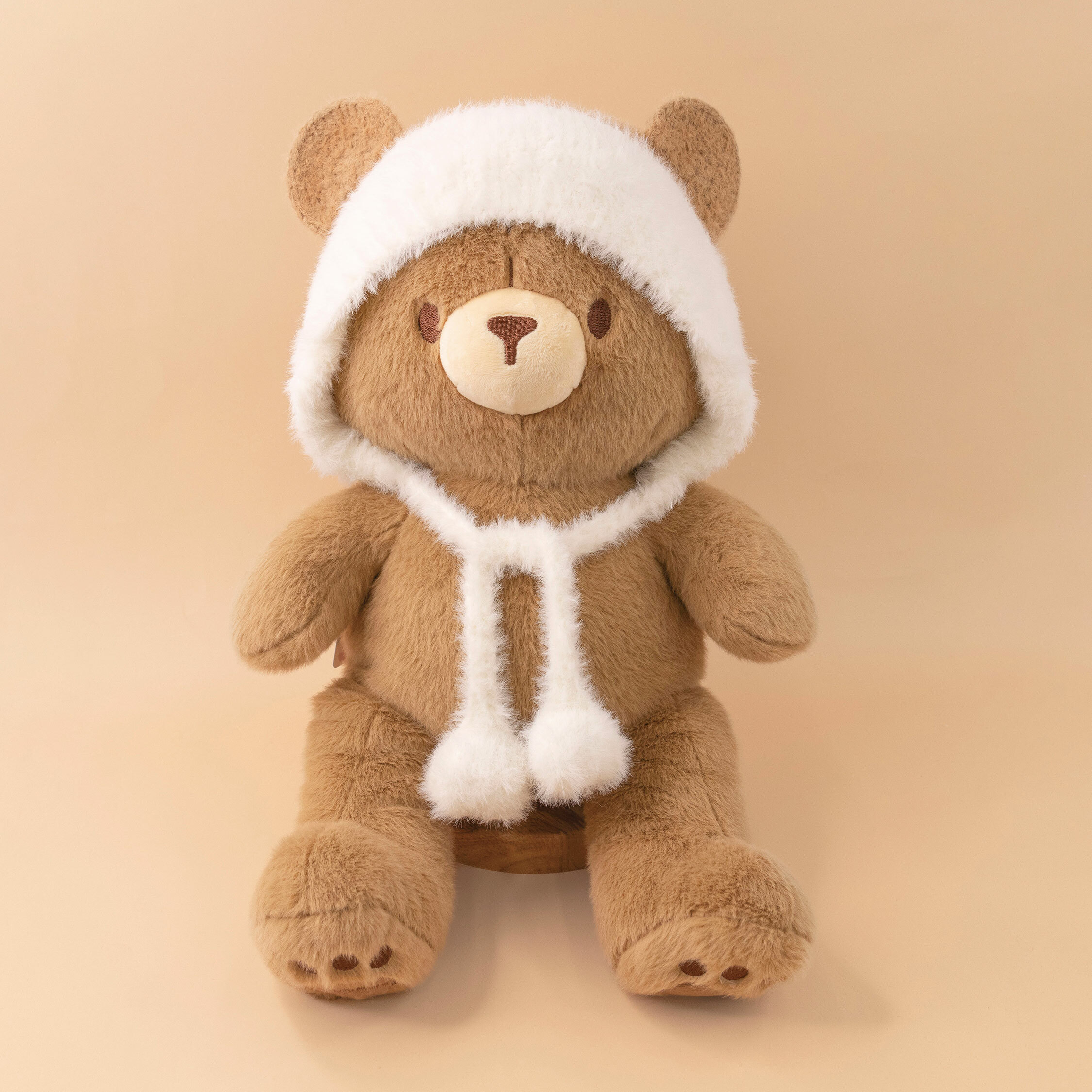 【JA1477】毛絨針織柔軟立體熊耳毛帽