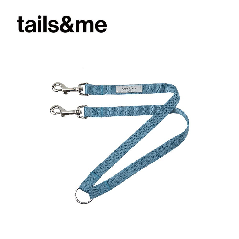 tails&me 尾巴與我｜經典尼龍帶系列 單色一對二牽繩 (多色)