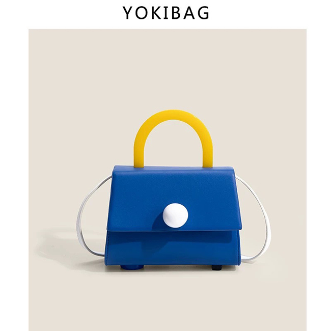 玩具造型手提斜背包包-藍
