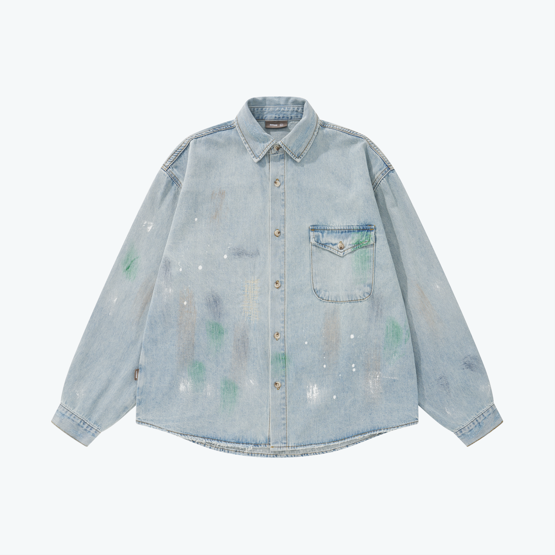 [現貨] Sense Ageing Wash Denim Shirt Blue【M24-54BL】