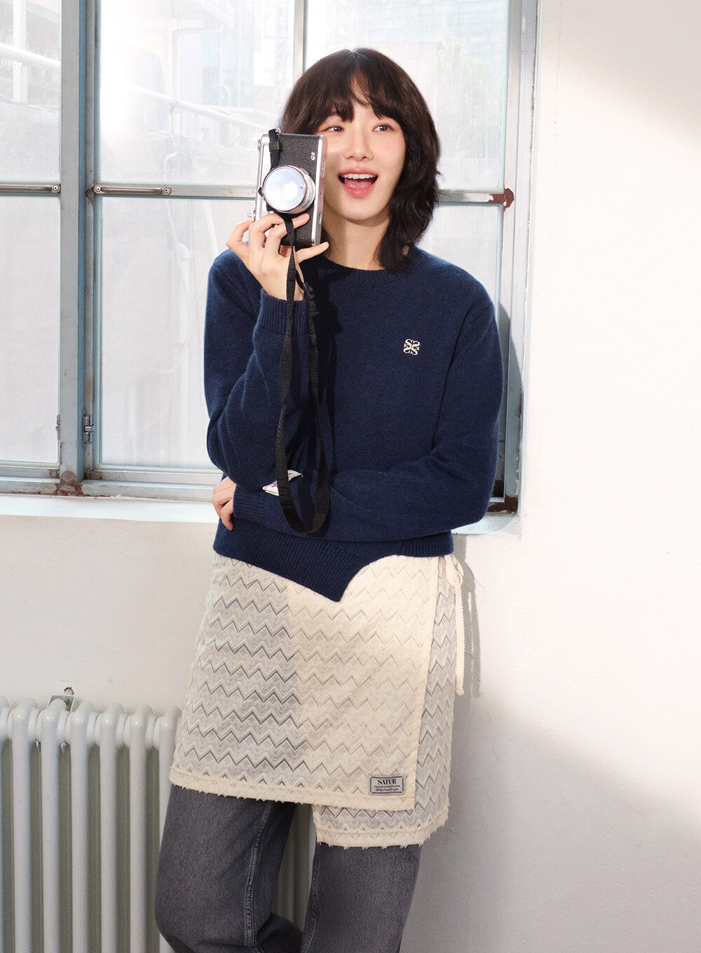 <韓國代購> SATUR (W) DUBLIN UNBALANCED CASHMERE BLEND KNIT